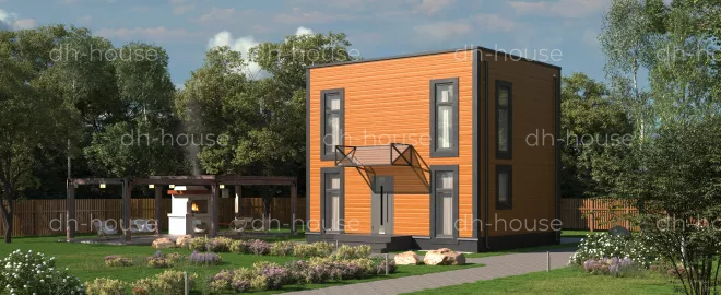 Двухэтажный модульный дом LIGHT 88